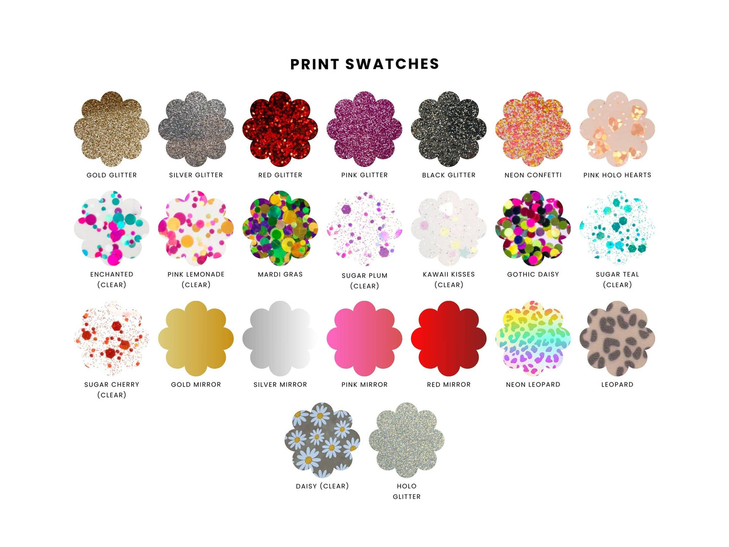 Flower Tumbler Tag - Tumbler Topper: Neon Leopard / Red / 30 oz H20 Quencher Model