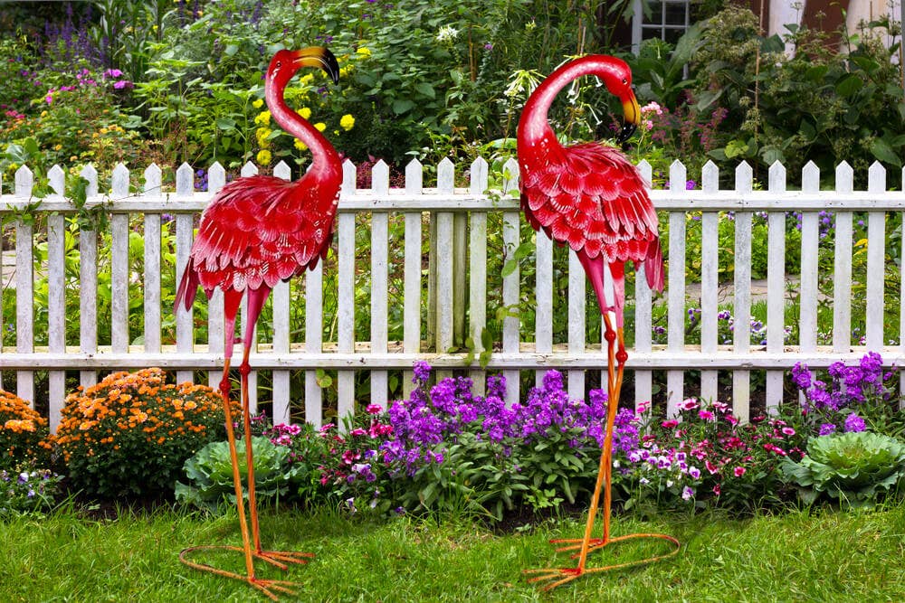 31X11 PINK & ORANGE FLAMINGO (HEAD BACK)