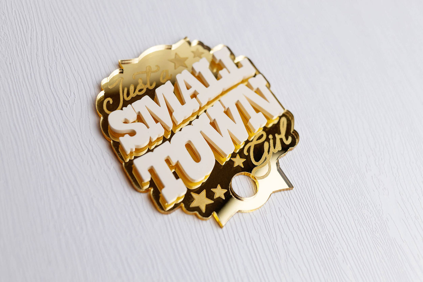 Small Town Girl Tumbler Tag: 40 Oz H20 Quencher Model