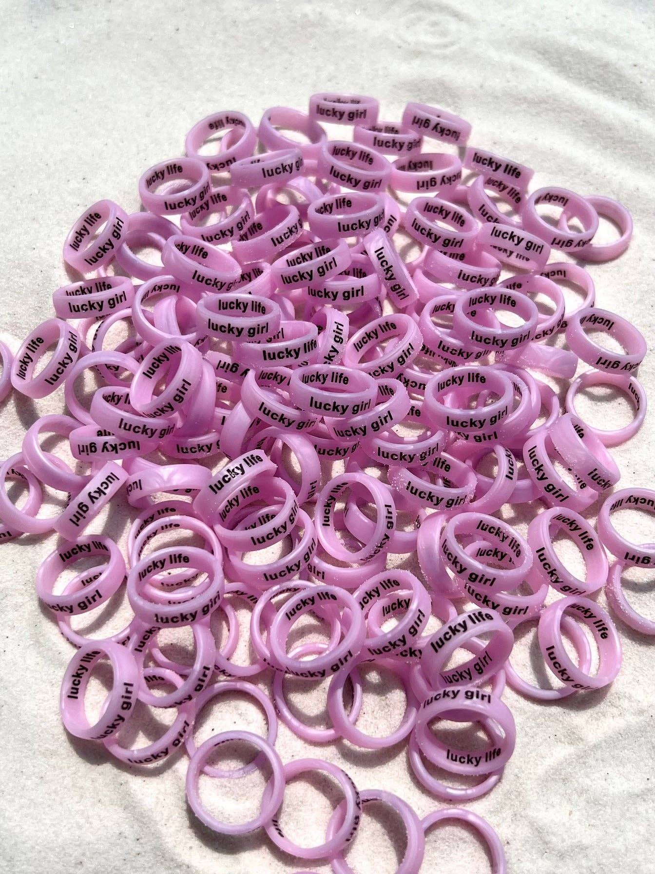 Flip Reversible lucky girl and lucky life ring