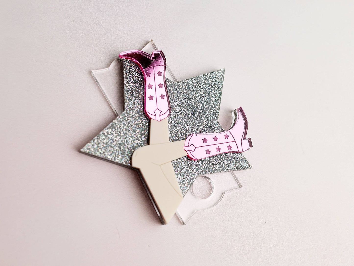 Disco Cowgirl Tumbler Tag Topper - Star Boots Tumbler Topper: 40 Oz H20 Quencher Model