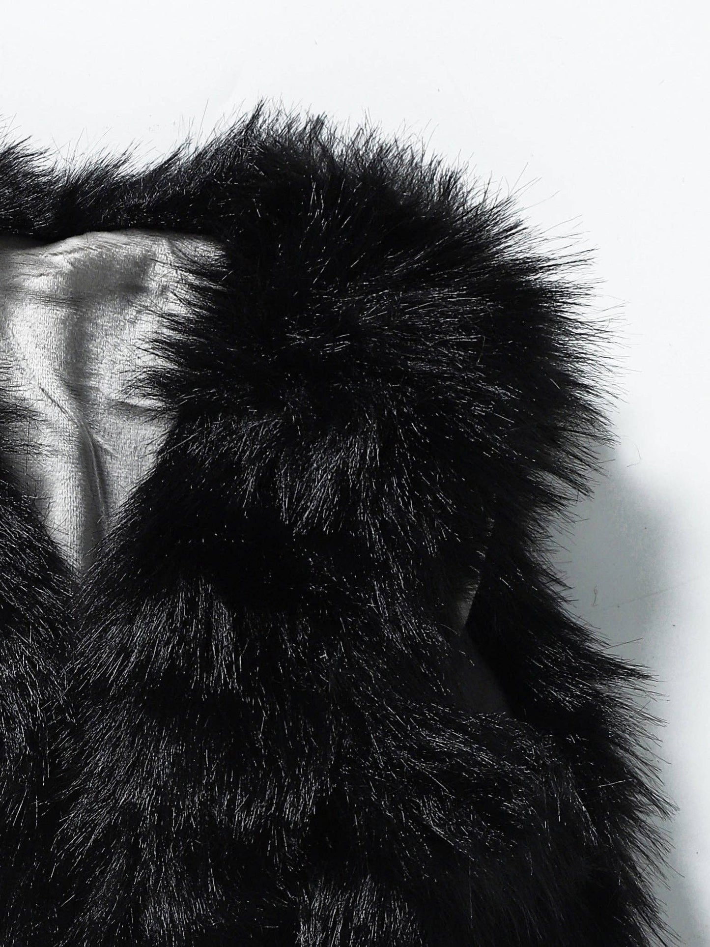 Black Fur Girls Winter Vest: 4T