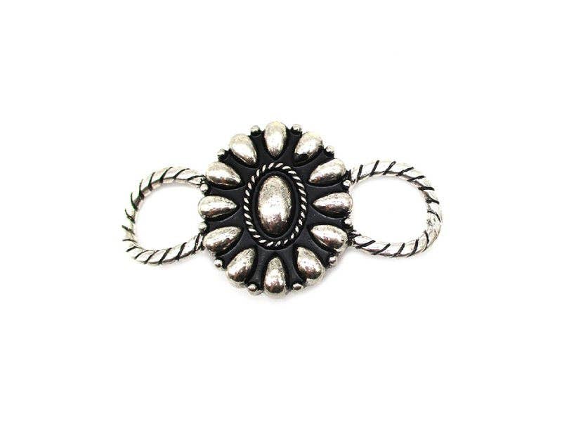 Western Oval Concho Scarf Charm