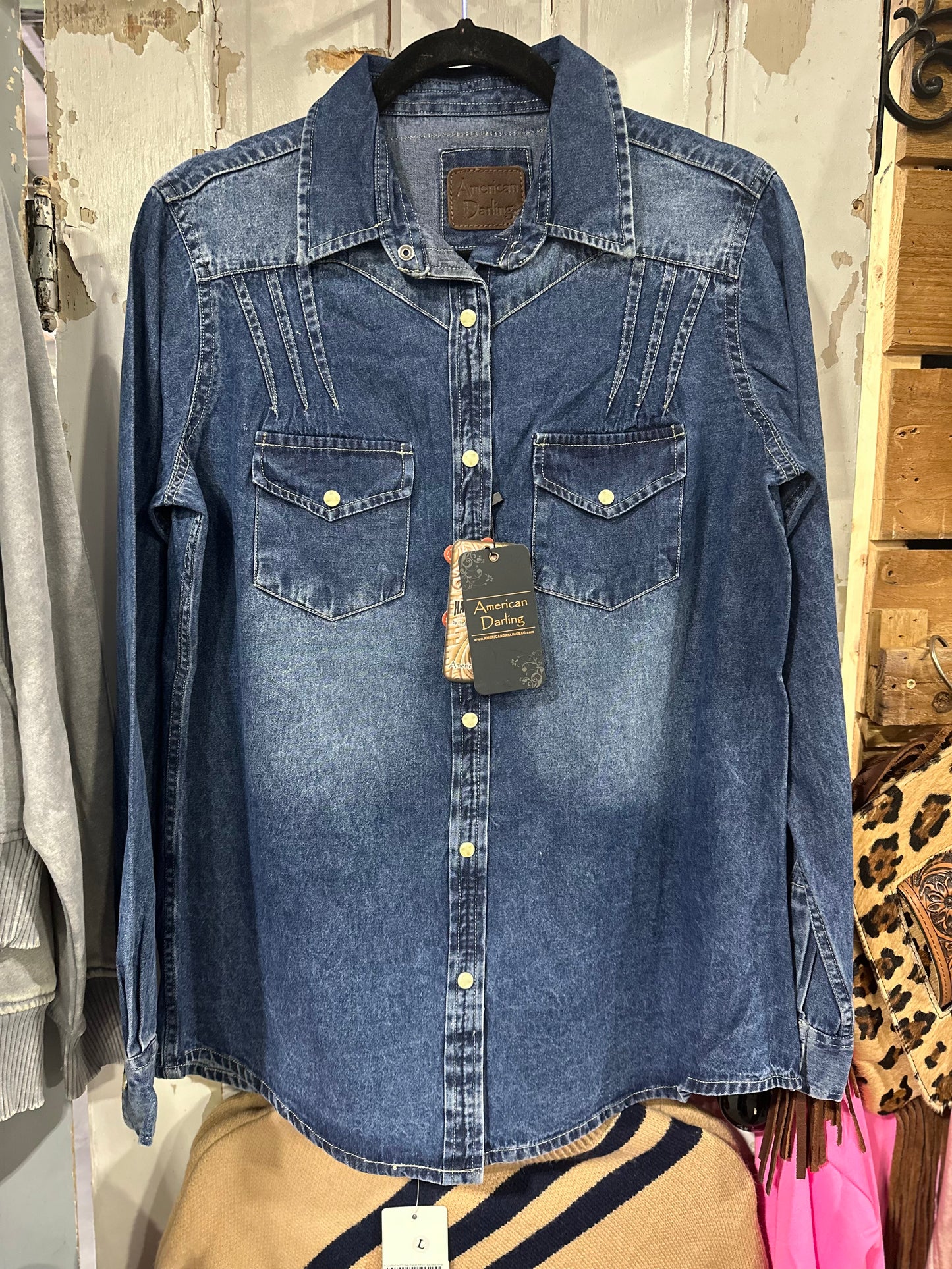 American Darling Denim Top ADSH015