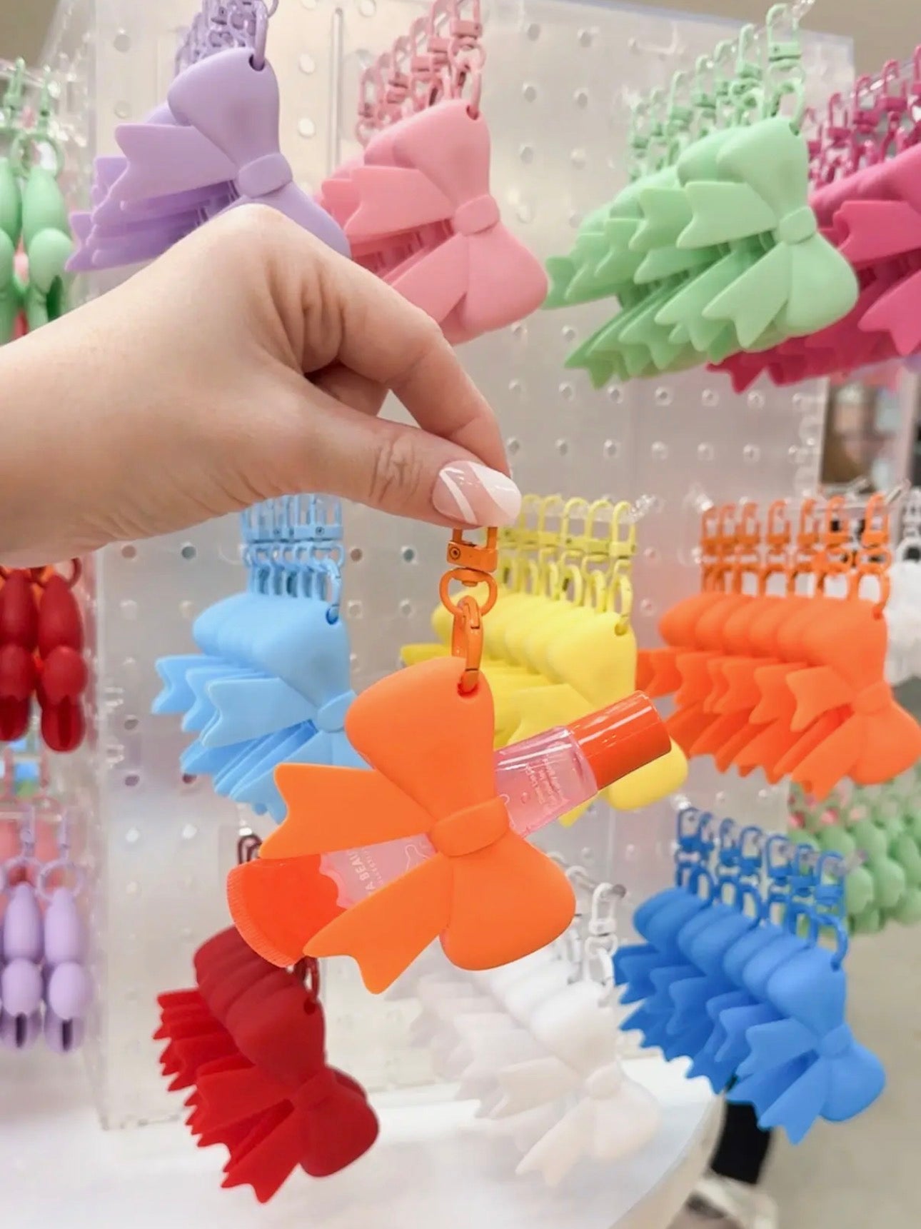 Bow Lipgloss Holder Keychain