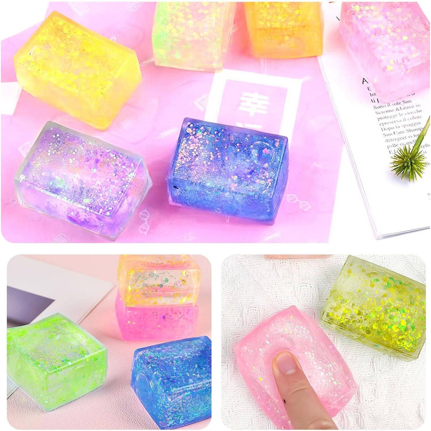 Color-Changing Maltose Squeeze Ball Stress Relief Toy: Light-Changing Flour Candy (Single OPP Bag) / Individually packed in an opp bag; boxed packaging requires customization.