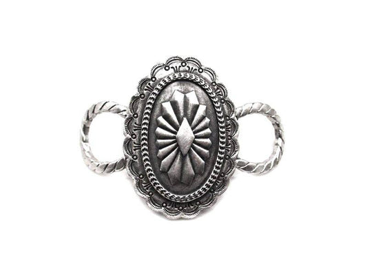 Western Oval Concho Design Scarf Charm: Default