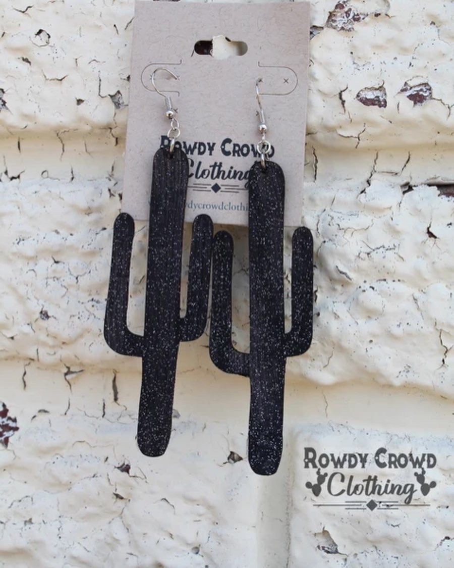 Midnight Cactus Earrings!