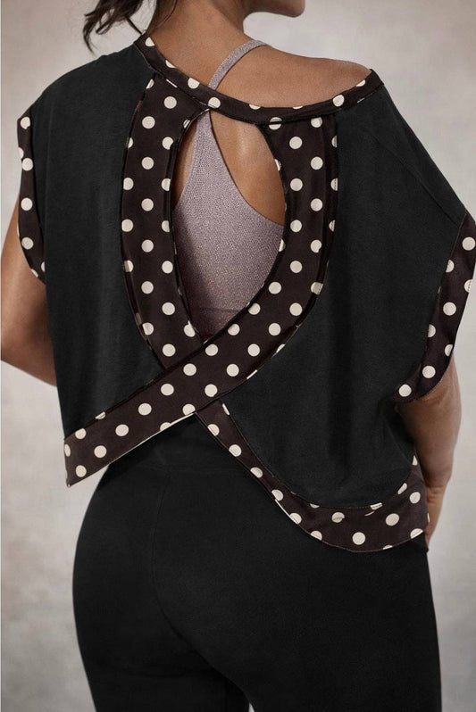 Polka Dot Cross-Back Shirt: XS/Small
