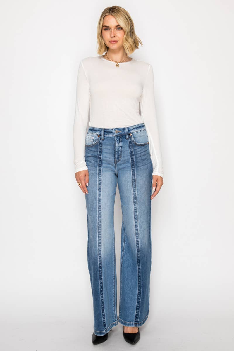ECO FRIENDLY TUMMY CONTROL HIGH RISE RELAXED FLARE JEANS: 11 (29)