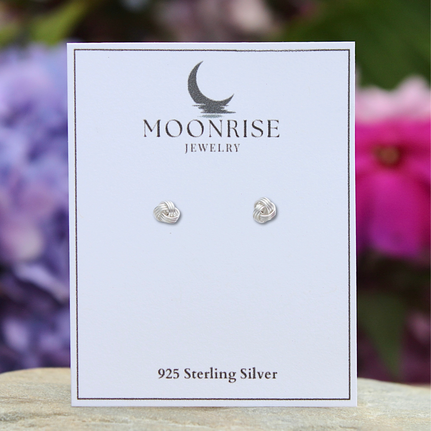 925 Sterling Silver Tiny Nautical Knot Stud Earrings