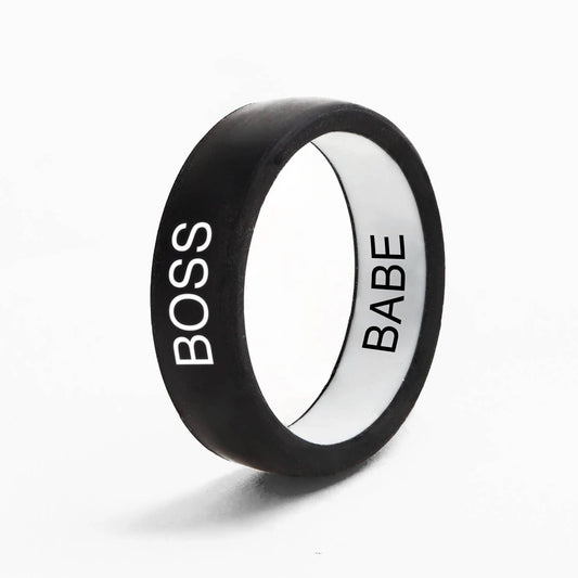 Flip Reversible BOSS and BABE ring