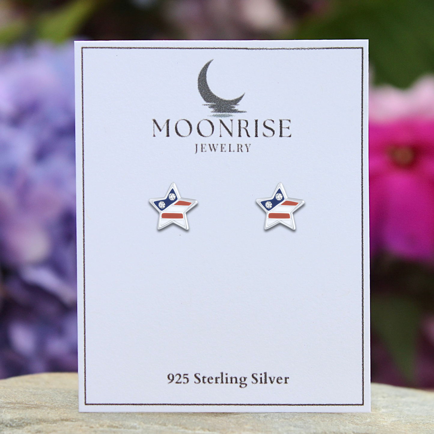 E-191 Patriotic Star Earrings