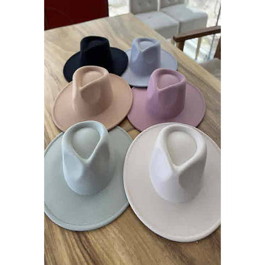 Kids vegan felt rancher hat: Assorted 6 COLOR / ONE SIZE