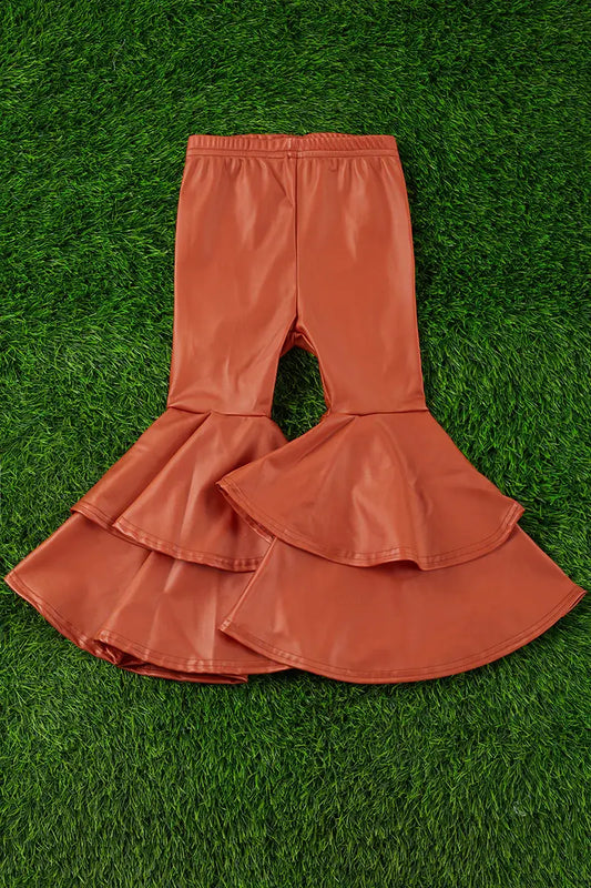 RUST LEATHER DOUBLE LAYER BOTTOMS. PNG65153007 AMY: XS
