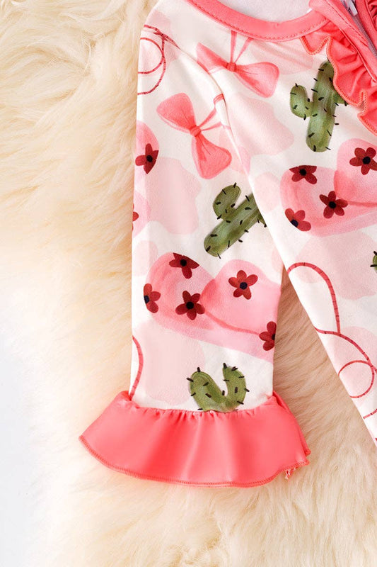 Western cactus printed on baby bodysuit. RPG52266 AMY: 12-18 months