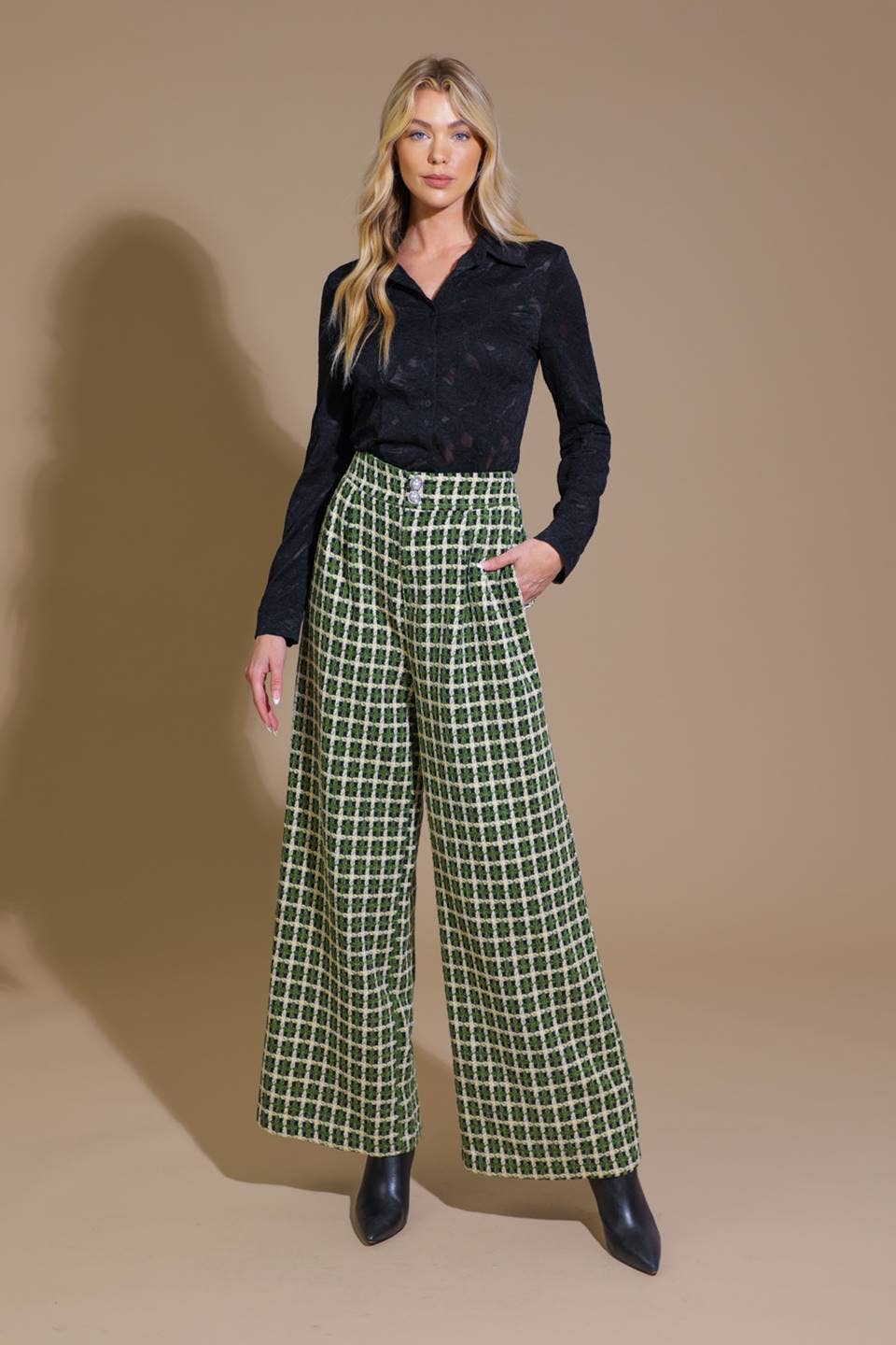 A lace top featuring shirt