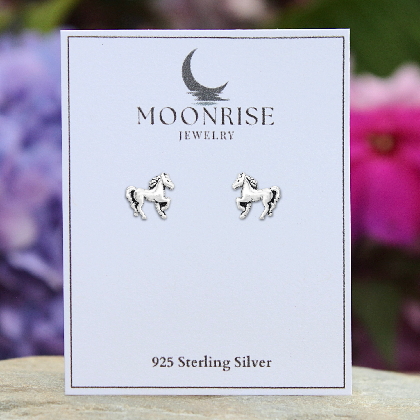 E-137  Horse Running Earrings