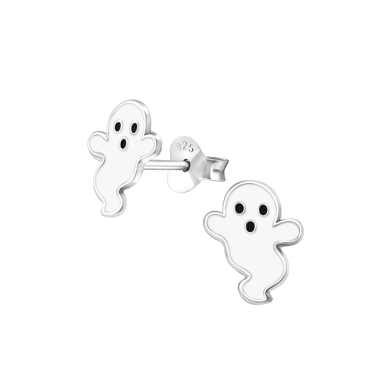 925 Sterling Silver Ghost Stud/Post Earrings