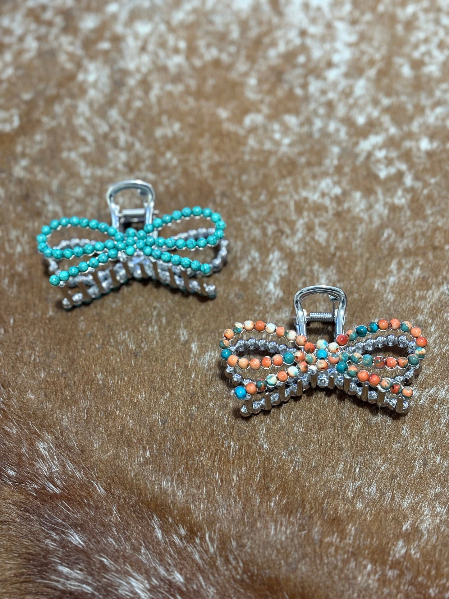 Metal BOW Clips: Multi color Bow