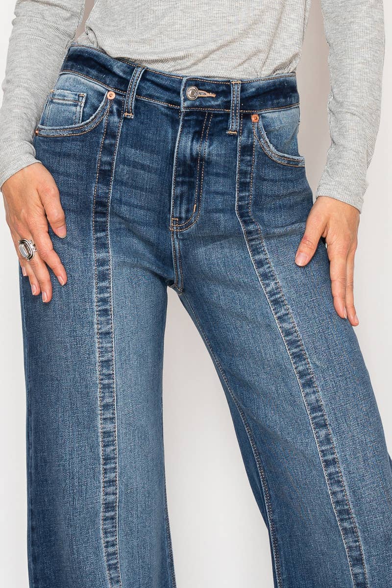 ECO FABRIC HIGH RISE RELAXED FLARE JEANS: 15(31)