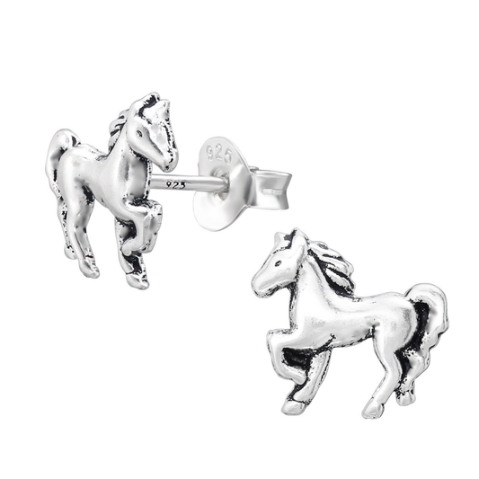 E-137  Horse Running Earrings