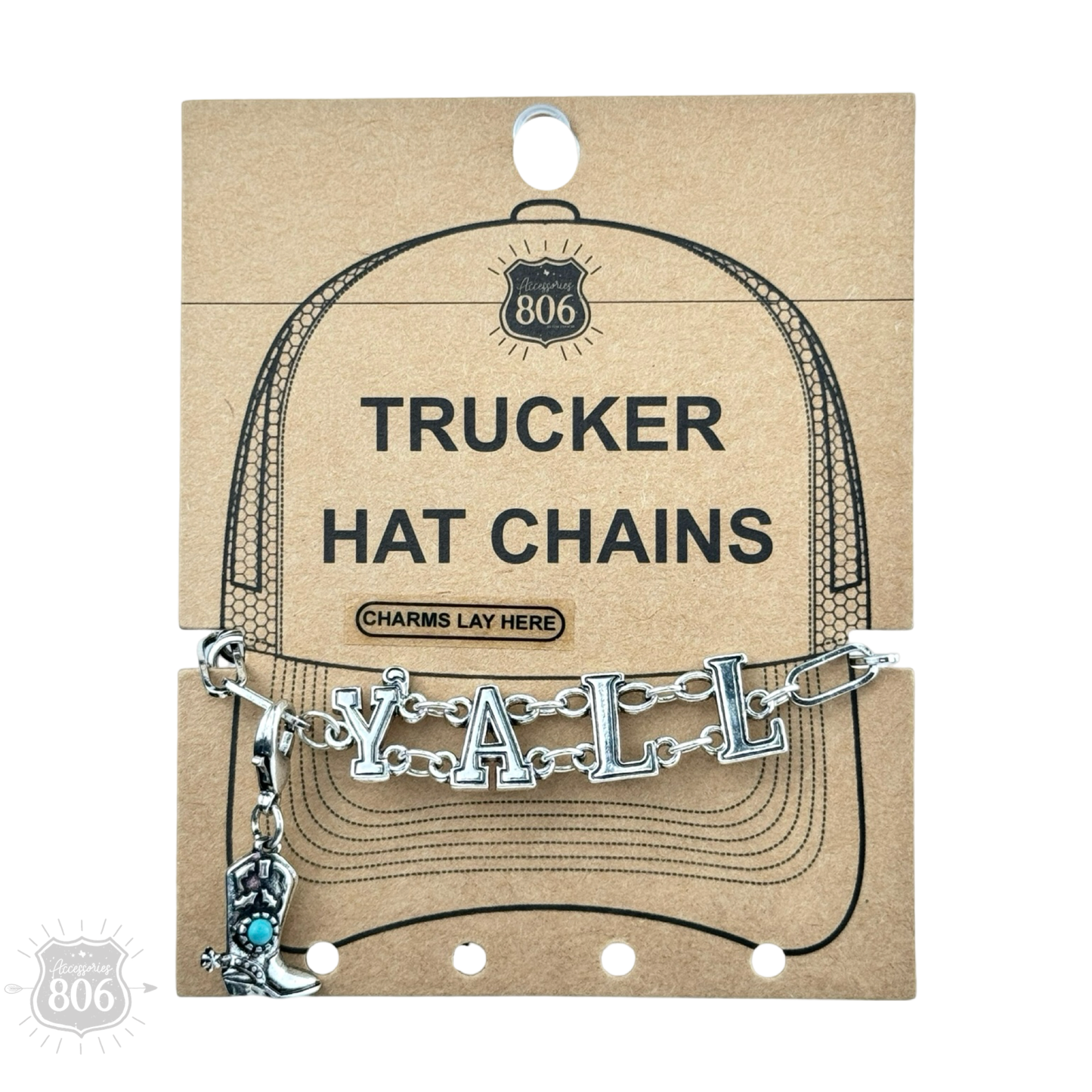 Trucker hat chain 806-THC103: Silver