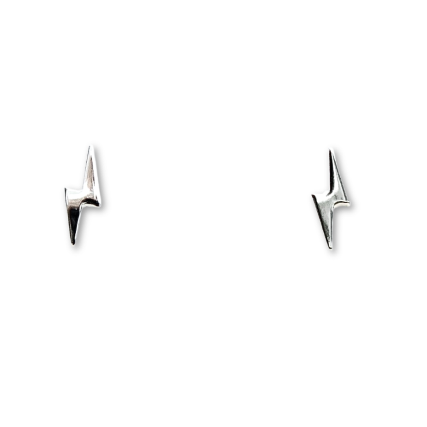 925 Sterling Silver Tiny Lightning Bolt Stud Earrings