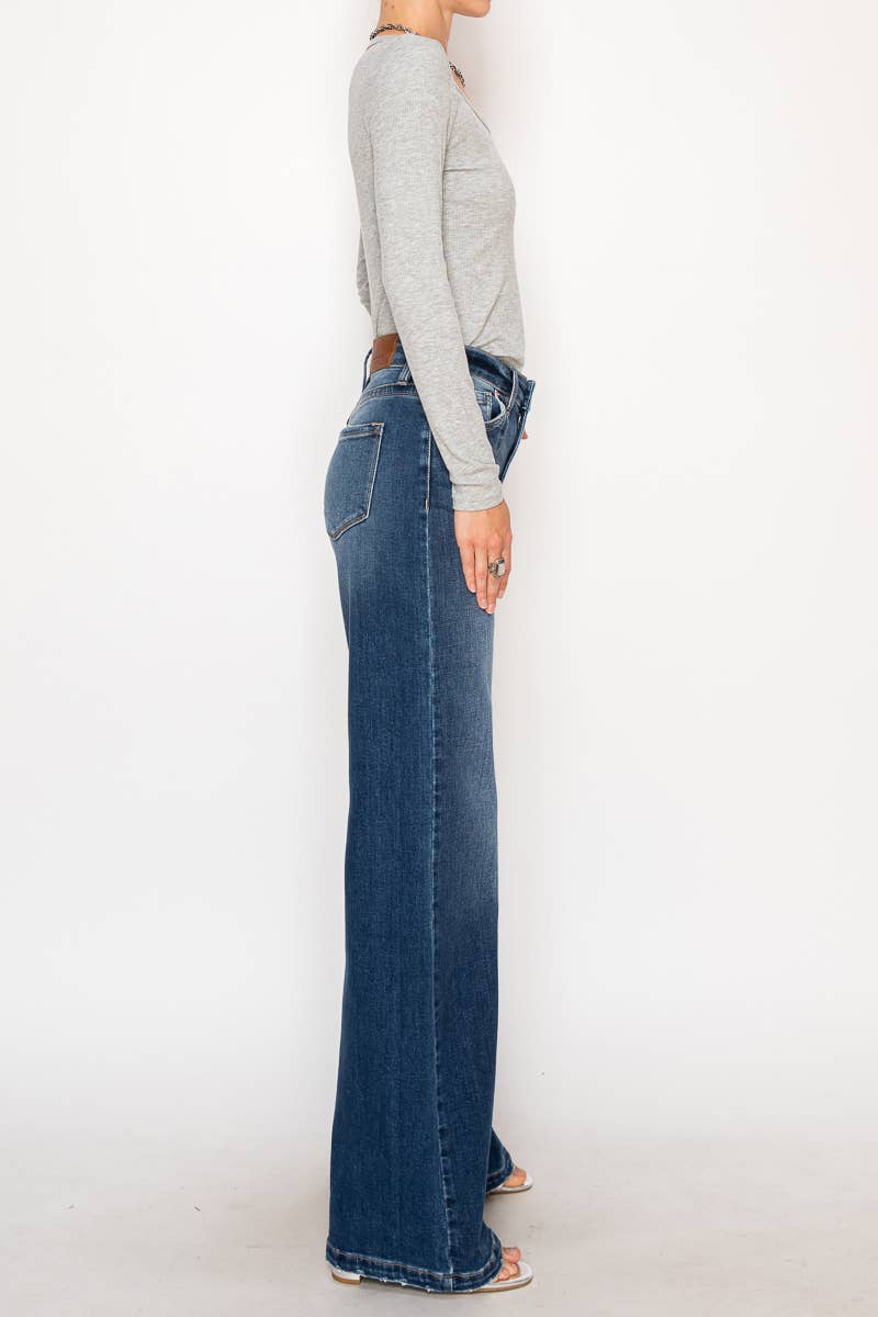 ECO FABRIC HIGH RISE RELAXED FLARE JEANS: 15(31)