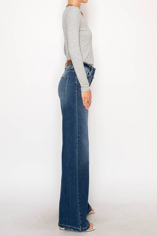 TUMMY CONTROL HIGH RISE STRETCH FLARE JEANS