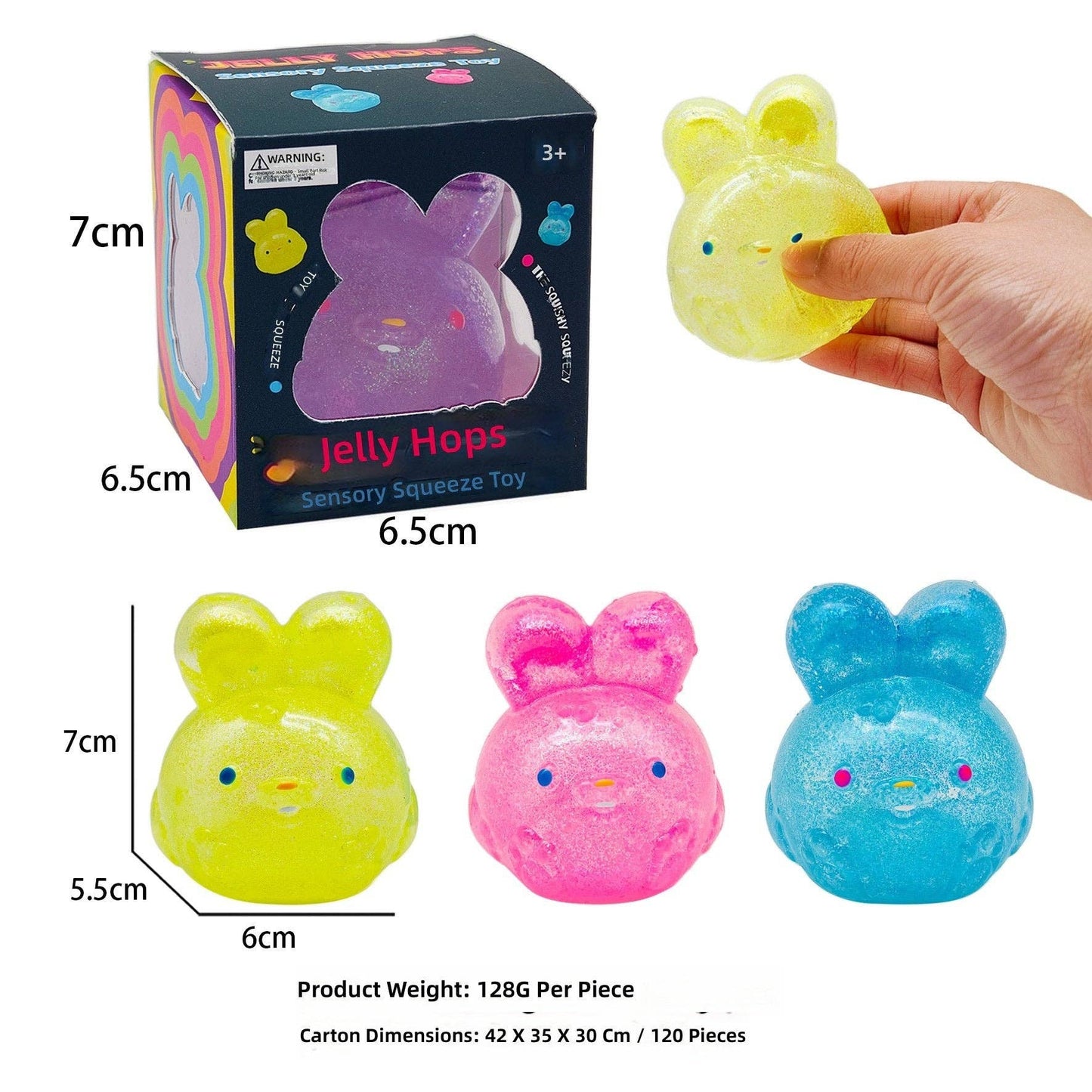 New Malt Sugar Cube Stress Relief Toy: 5.5 Ice Cube Malt Sugar Orange Boxed / High-quality slow rebound
