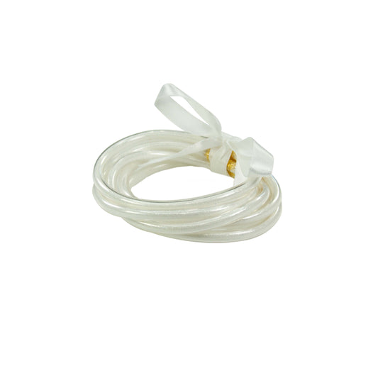 Glitter Jelly Bangle Set of 5 Bracelet 25 Colors: Gold