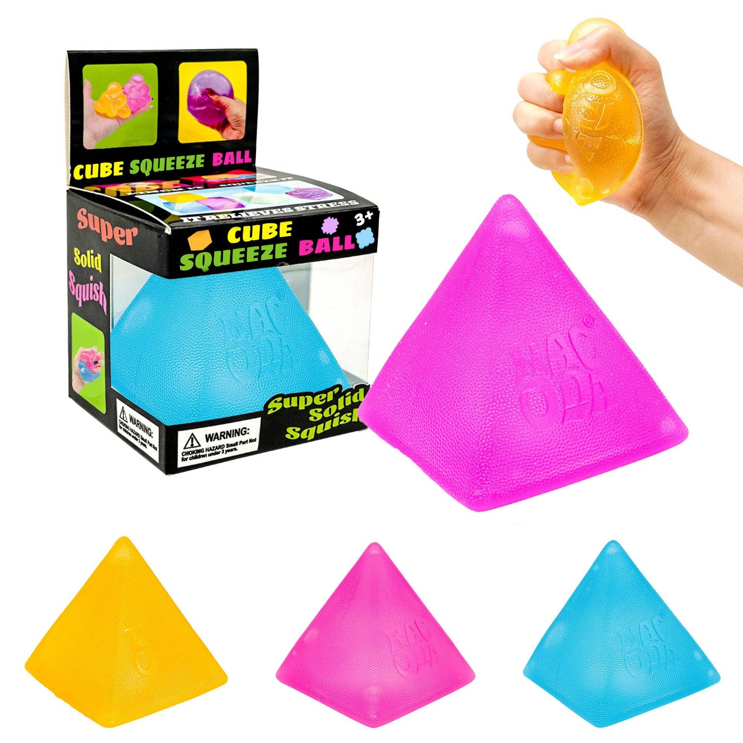 Pyramid Cube Maltose Stress Relief Fidget Toy: Matte pyramid pink / High-quality slow rebound