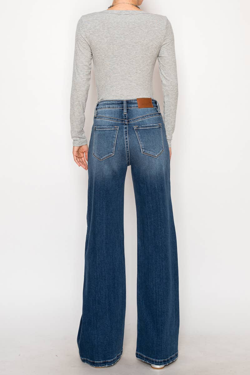 ECO FABRIC HIGH RISE RELAXED FLARE JEANS: 15(31)
