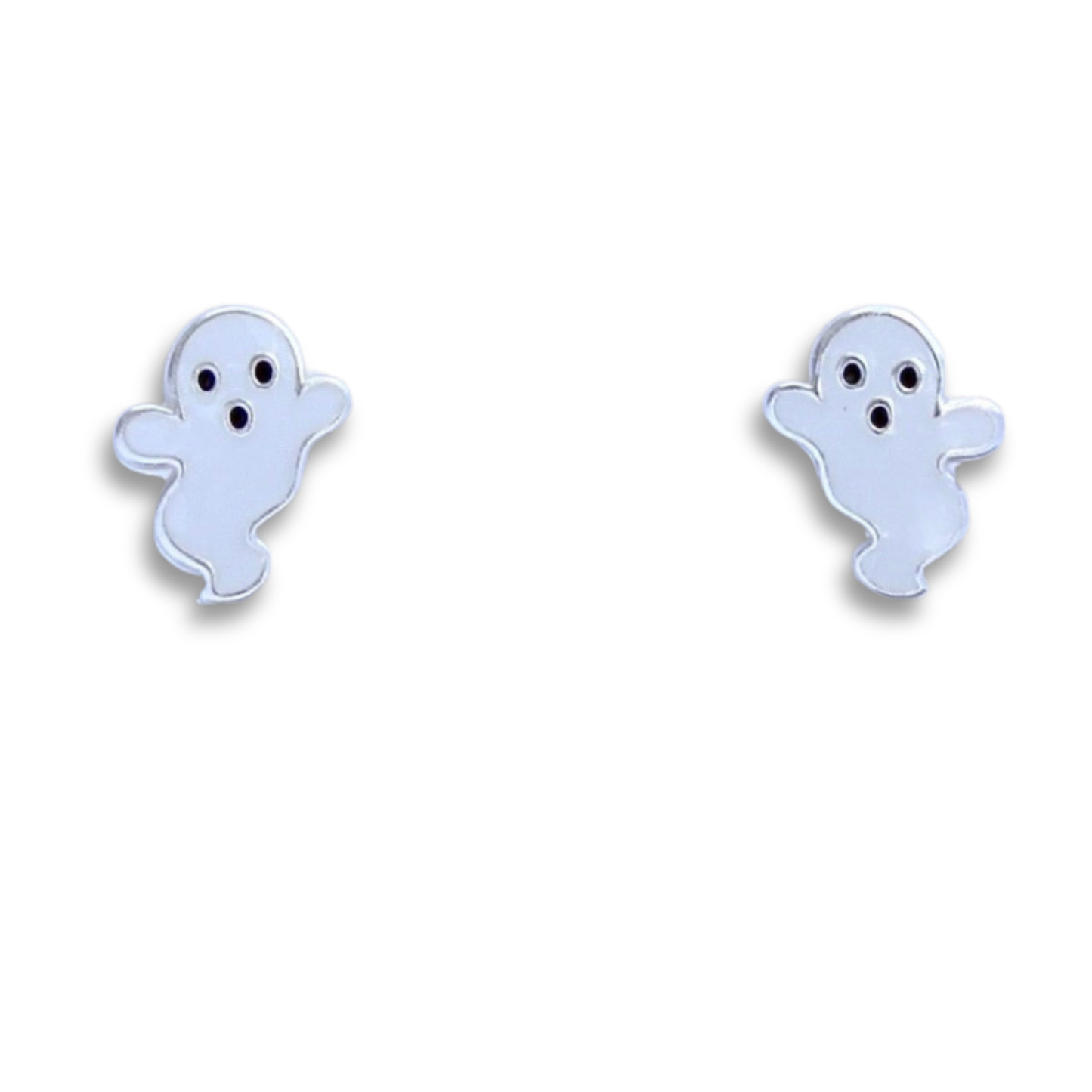 925 Sterling Silver Ghost Stud/Post Earrings