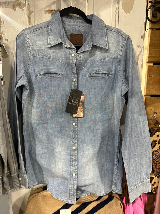 American Darling Denim Top ADSH017