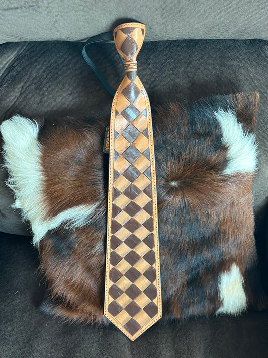 Leather Tooled Neck ties