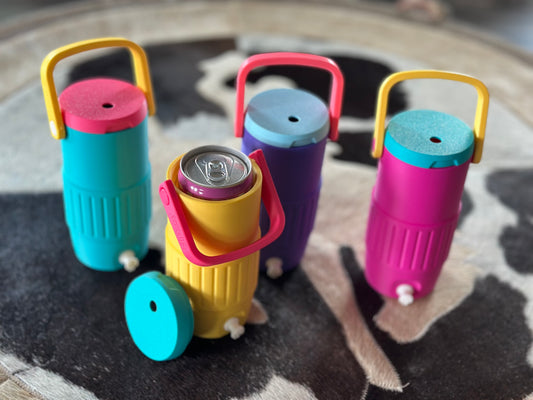 Retro Jug Cooler Can Holder (skinny Cans)