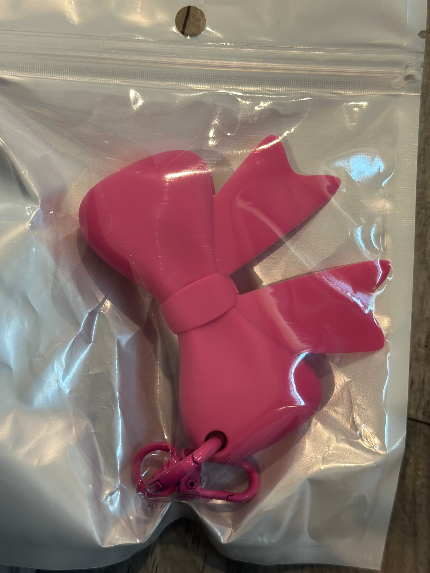 Bow Lipgloss Holder Keychain