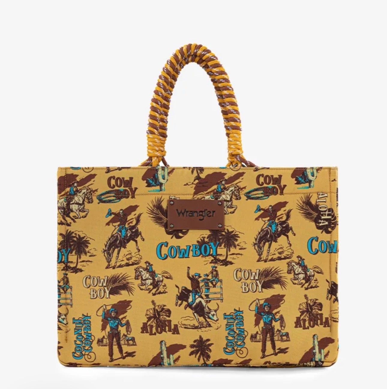 Wrangler Cowboy Print Tote Bag