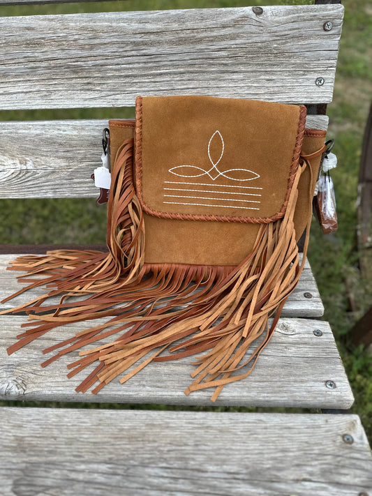 Suede/Fringe purse