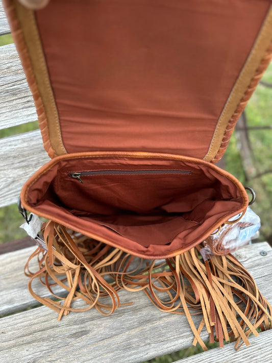 Suede/Fringe purse