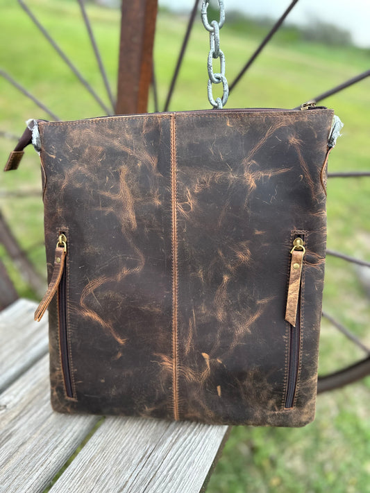 Cheetah print cowhide purse