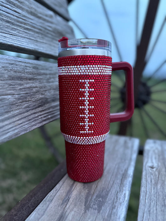 Red Football Tumbler