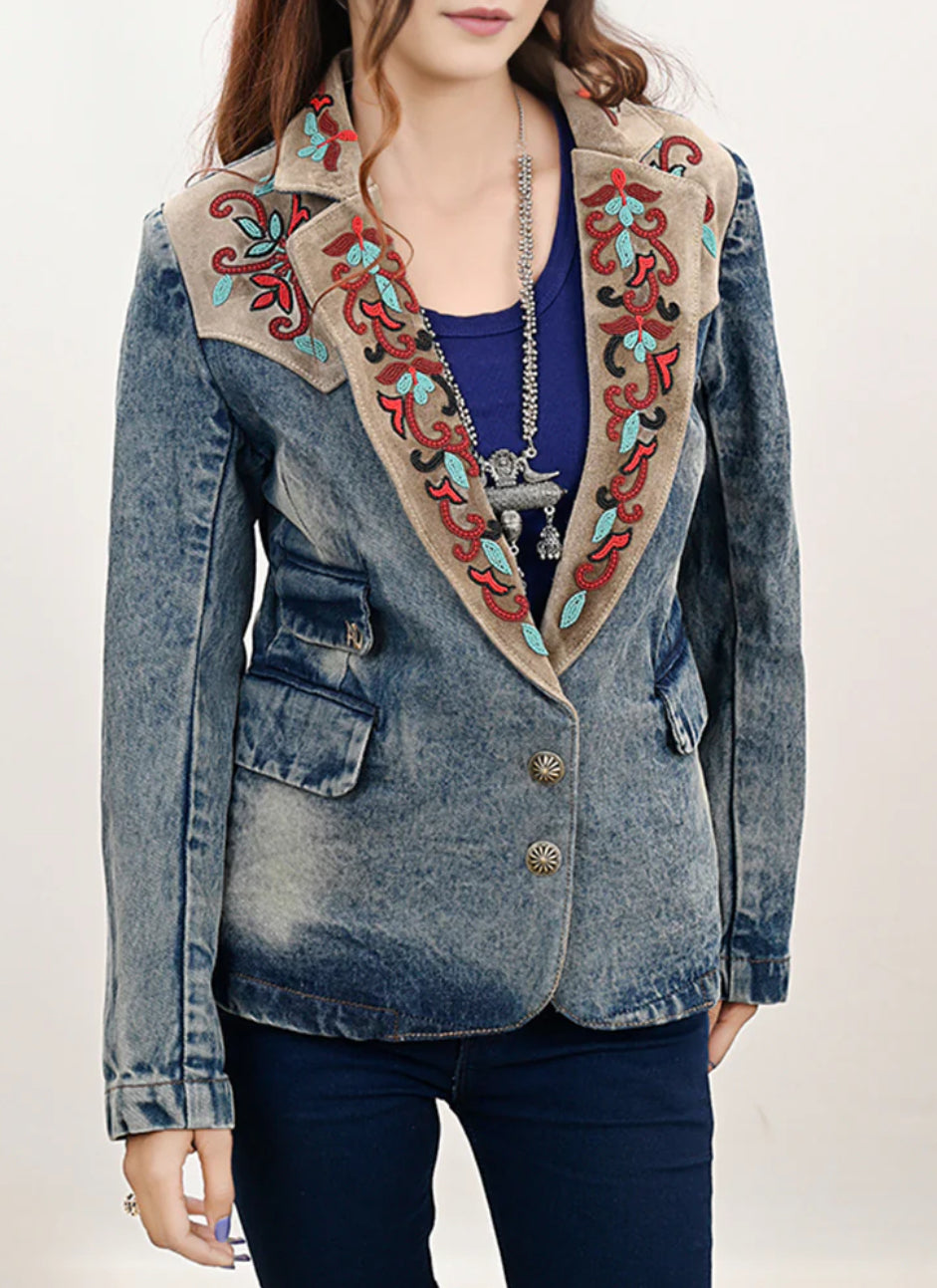 Beaded Denim Jacket