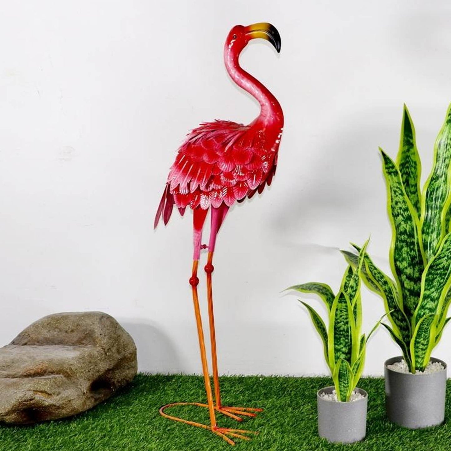33X15 PINK & ORANGE FLAMINGO (HEAD FRONT)