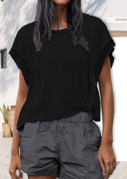 Black Cross-Back Shirt: XS/Small