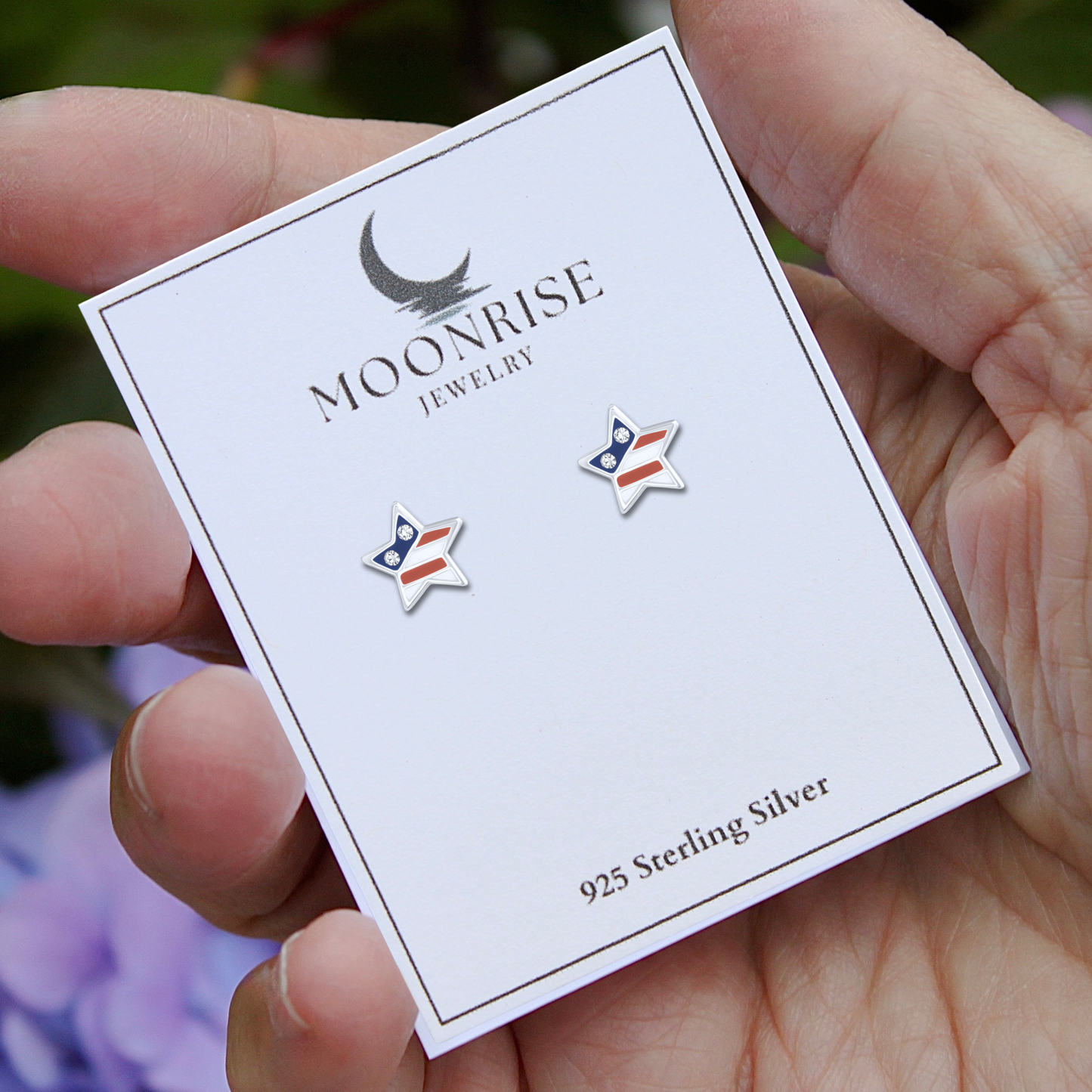 E-191 Patriotic Star Earrings