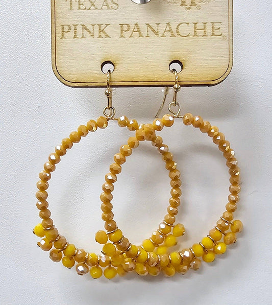 Yellow circle earring 1CNC X357 - LAST CALL: Yellow