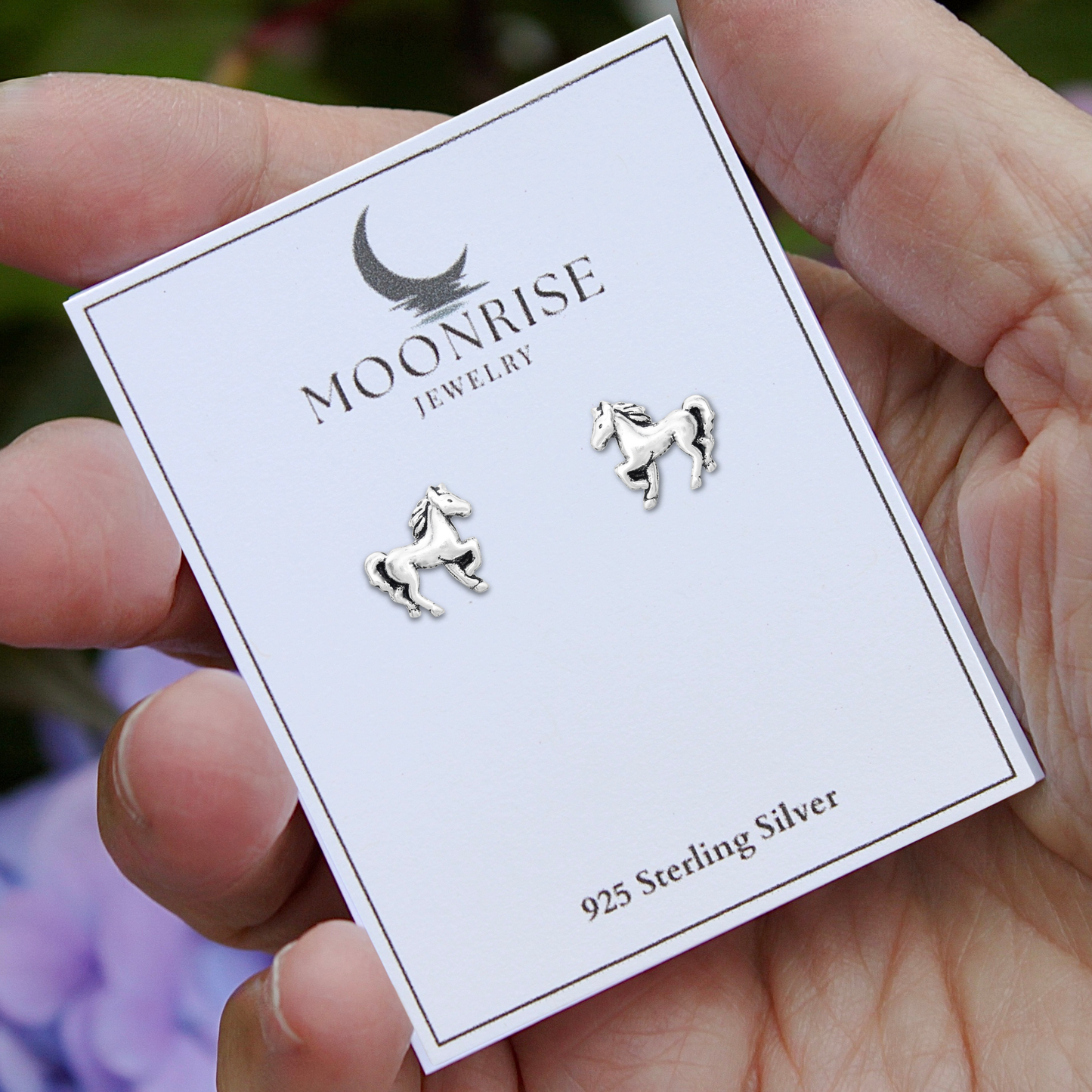 E-137  Horse Running Earrings